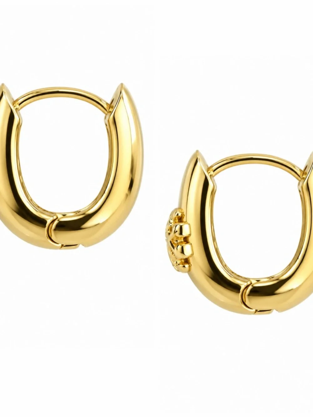 TORY BURCH • Liquid Gold Kira Huggies Hoop Earrings